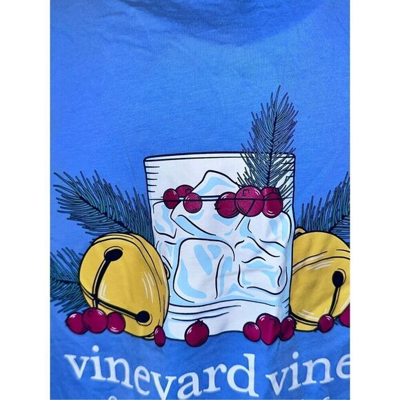 Vineyard Vines Mens Shirt Jingle winter Bells Long Sleeve Pocket Graphic Tee  Po - Picture 6 of 8